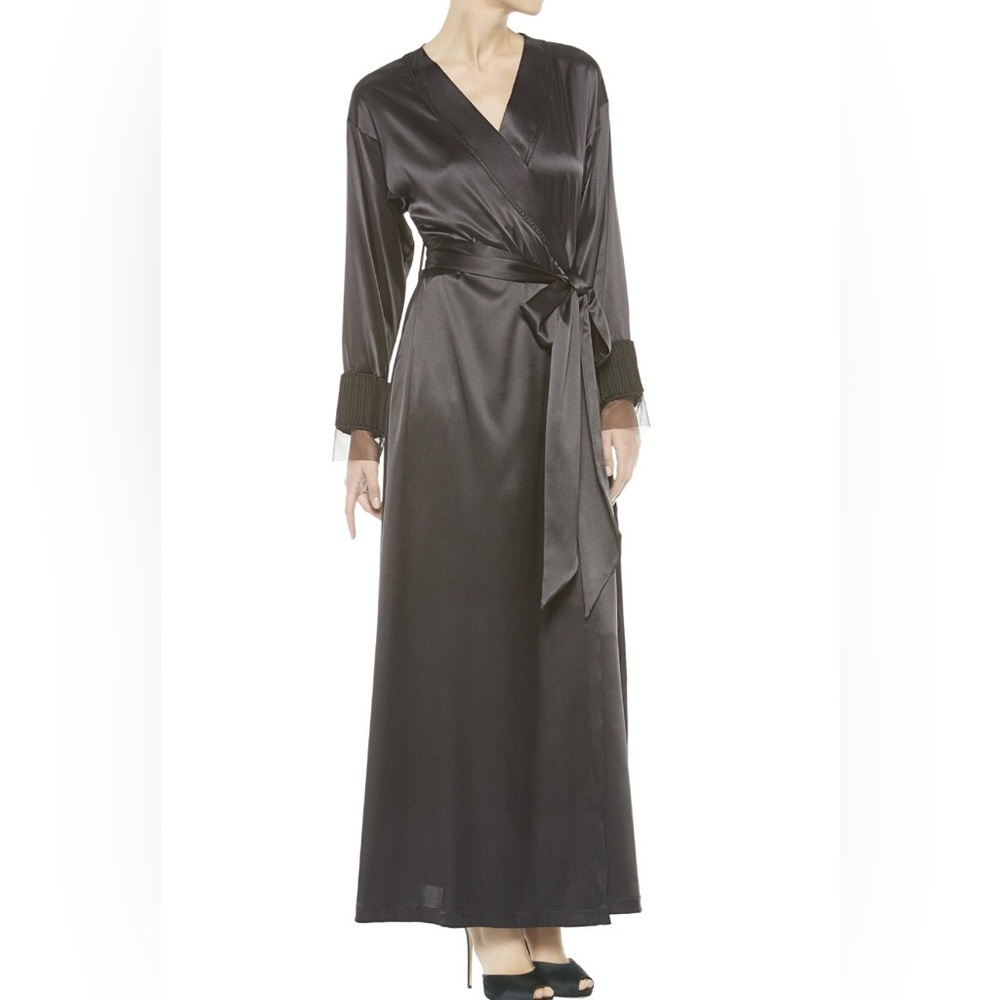 La Perla Zigzag Soutache Silk Blend Long Robe